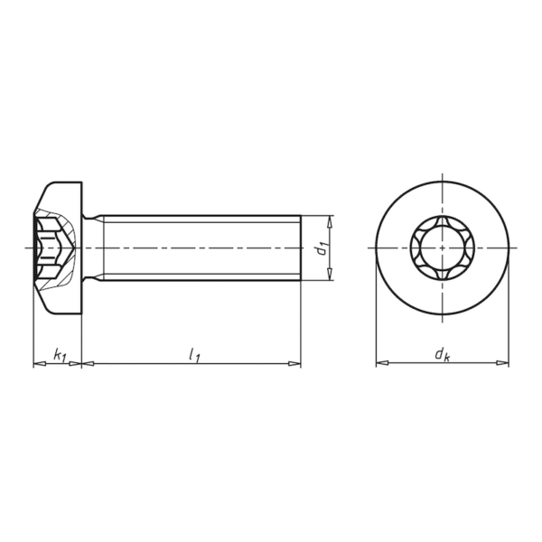 Vis à tête plate hexalobulaire – Image 2