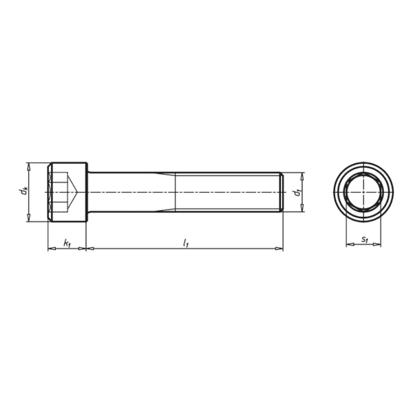 Vis à tête cylindrique à six pans creux crantée – Image 2