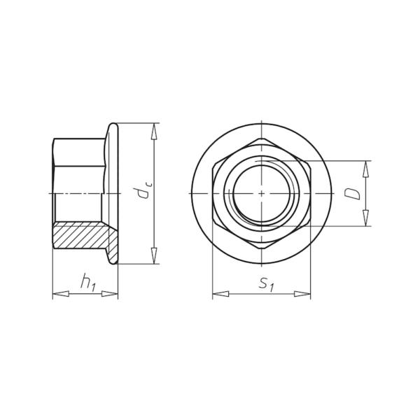 Ecrou hexagonal à embase, autoformeur – Image 2
