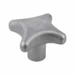 Poignée en croix en acier inoxydable A2 avec filetage femelle, sablée - 12 mm, 32 mm, 12 mm
