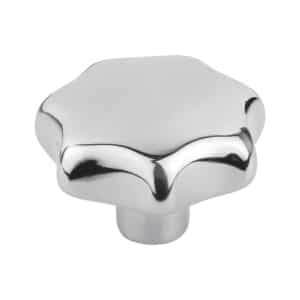 Molette étoilée, acier inox A2, filet. fem., polie