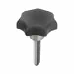 Molette forme étoilée avec connecteur et filetage mâle - 10 mm, 25 mm, 10 mm