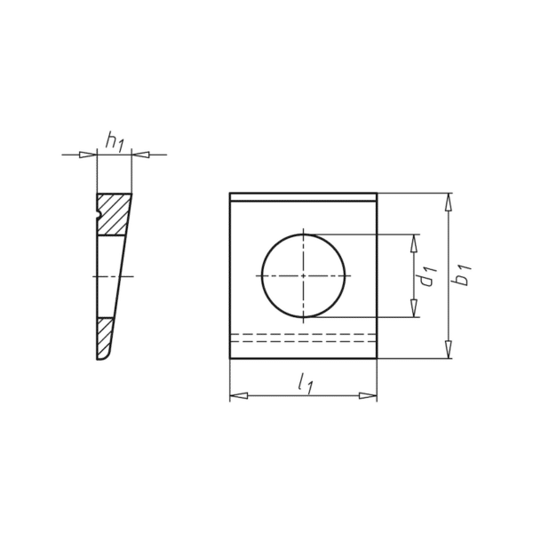 Cale oblique, carrée pour profilés en I – Image 2