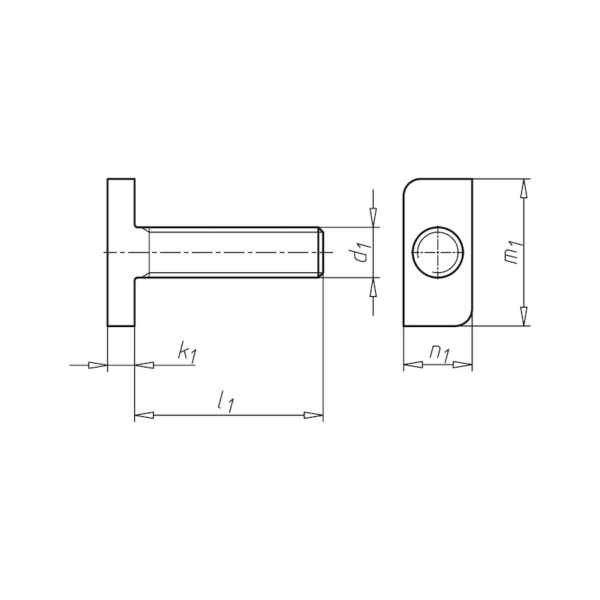 Double écrou pour rail pour rails de montage type 28/15 – Image 2