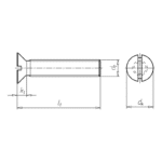 Vis à tête fraisée fendue - 8 mm, 5.5 mm, 1.65 mm