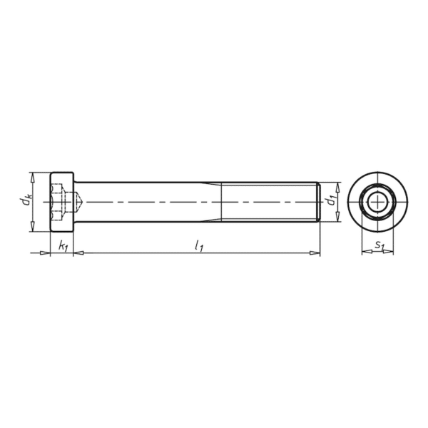 Vis à tête cylindrique à six pans creux avec centre, faible hauteur de tête – Image 2