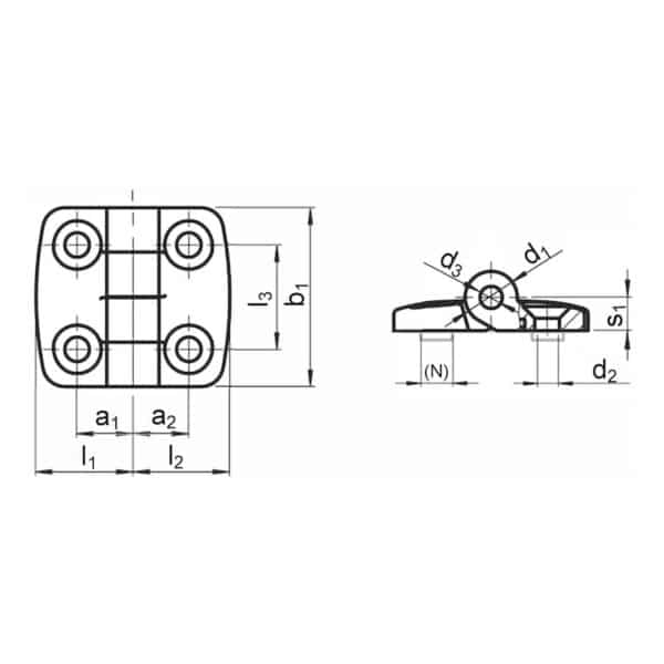 Charnière en plastique non détachable – Image 2