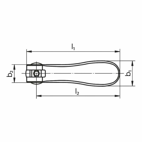 Levier excentrique en aluminium avec filetage mâle – Image 3