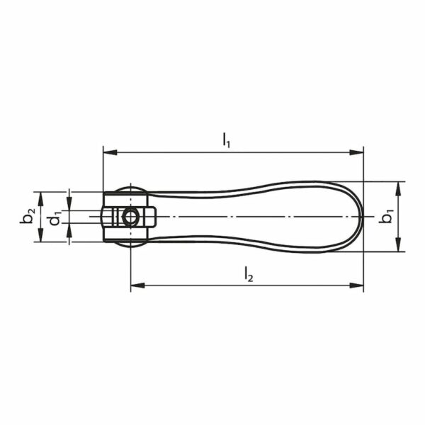 Levier excentrique en aluminium avec filetage femelle – Image 3