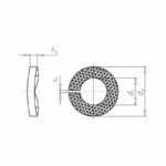 Rondelle éventail, forme VSK - M10, 10.2 mm, 18.1 mm, 1.8 mm