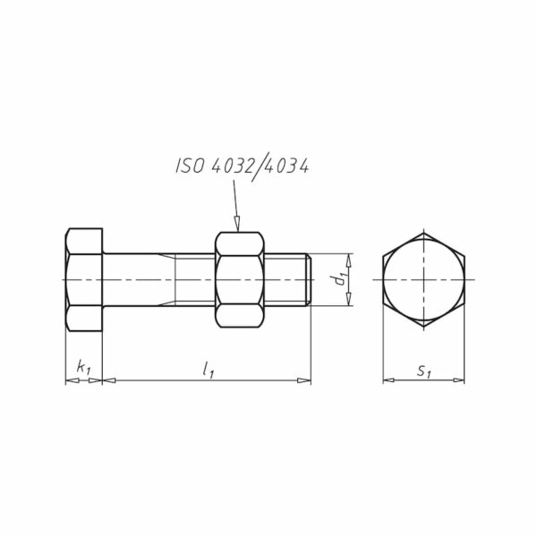 Vis tête hexagonale à filetage partiel – Image 2