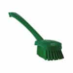 Brosse de lavage à long manche, dure - Vert, Polypropylène. acier inoxydable, Polyester, 415 mm