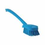 Brosse de lavage à long manche, dure - Bleu, Polypropylène. acier inoxydable, Polyester, 415 mm
