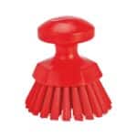 Balayette ronde, dure - Rouge, Polypropylène. acier inoxydable, Polyester, 110 mm