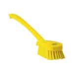 Brosse de lavage à long manche, dure - Jaune, Polypropylène. acier inoxydable, Polyester, 415 mm