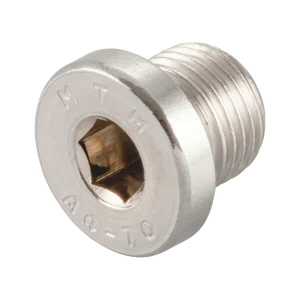 Bouchon six pans mâle et embase à filetage cylindrique