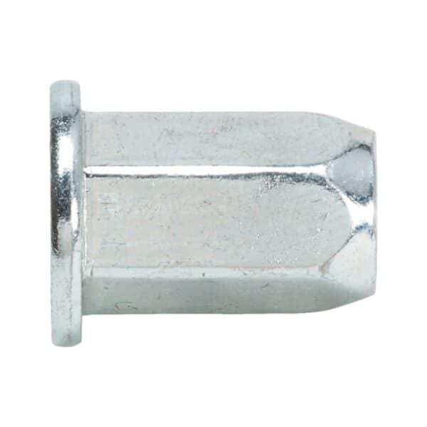 Insert taraudé à tête plate et fût hexagonal