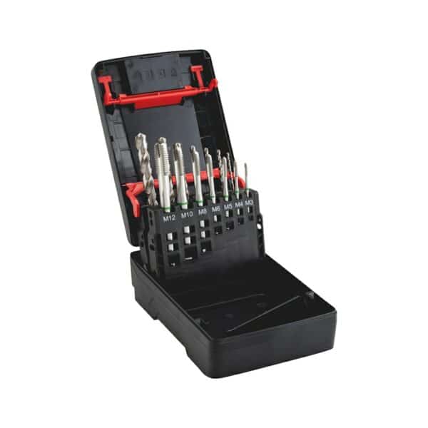Assortiment de tarauds machine Trou débouchant acier inoxydable M3-M12, 14 pièces